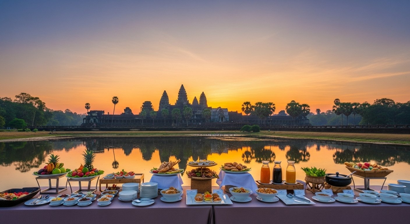 Top Hotels near Angkor Wat early breakfast for sunrise Header
