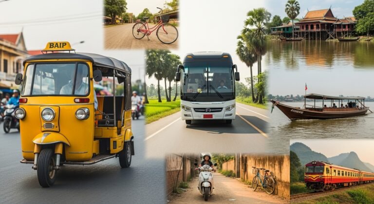 How to Travel Around Cambodia: Tuk-Tuks & Buses Header